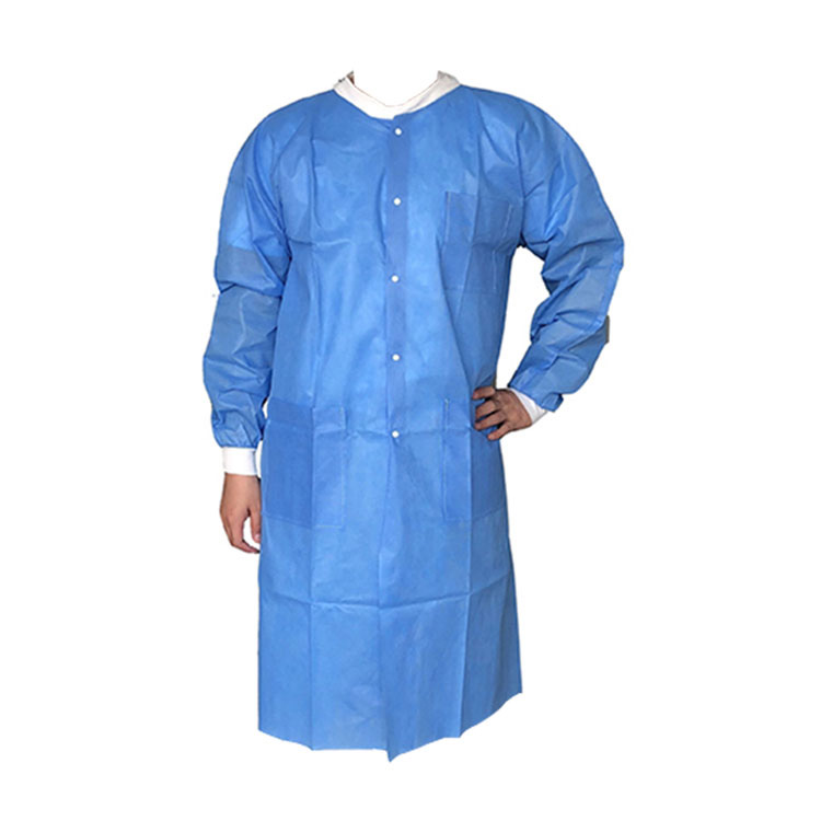 La tuuri karo Pp iyo Pe Nonwoven Acid Coat Buluugga ah ee Caabuda Caafimaadka