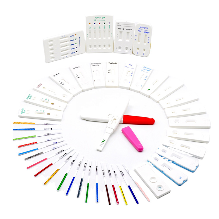 Saxnaanta Sare ee Daawada ogaanshaha Antigen iyo Dhexdhexaadinta Kahortagga Duumada Igg Igm Hiv Hcg Flus Pcr A+b Swab Qalabka Tijaabada Degdega ah